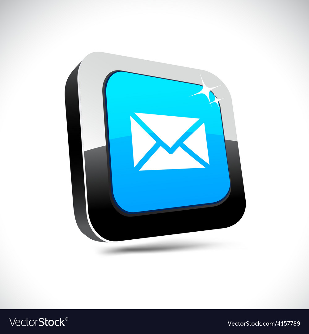 Mail 3d square button