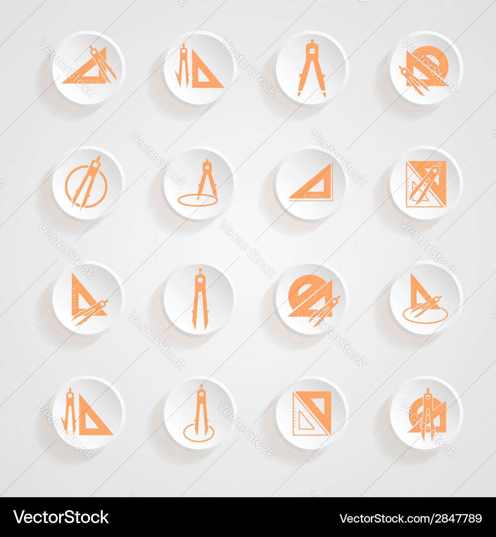 Measurement Tools Icon Set Royalty Free Vector Image