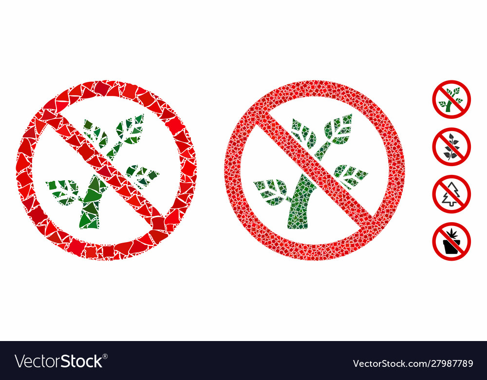 No botany mosaic icon tuberous pieces