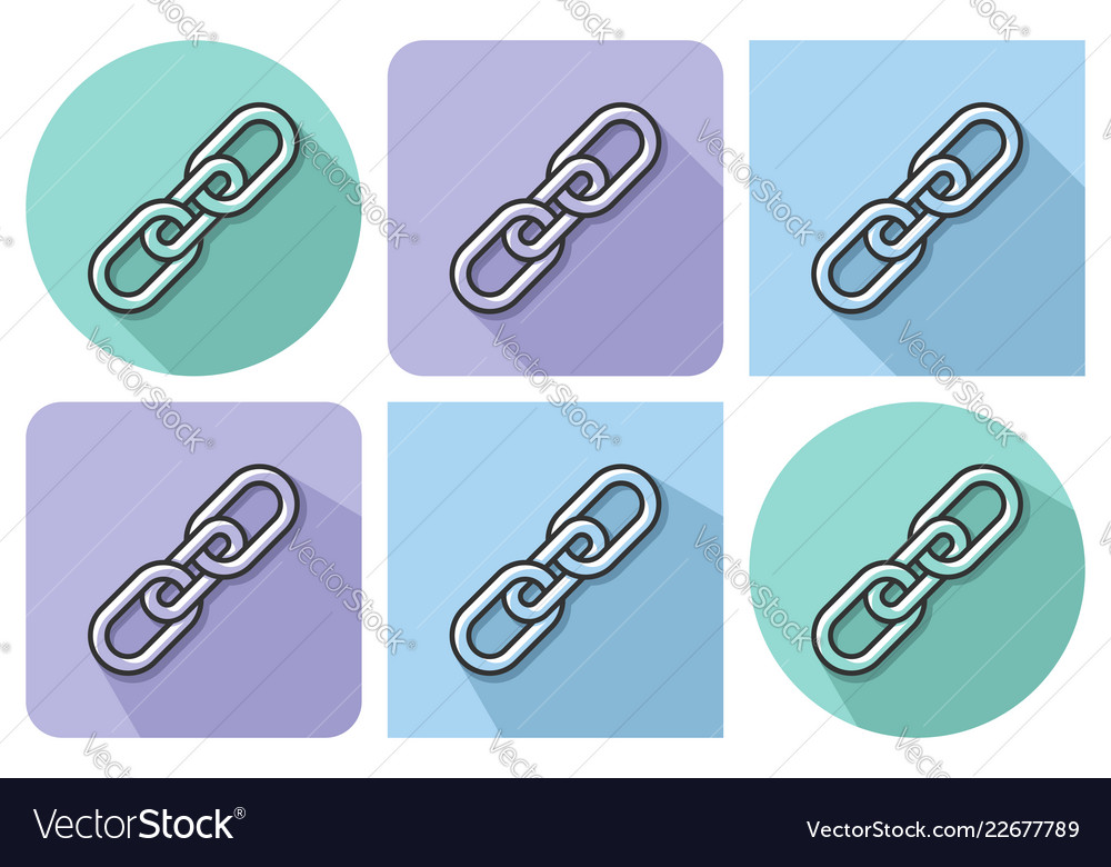 Outlined icon of chain with parallel