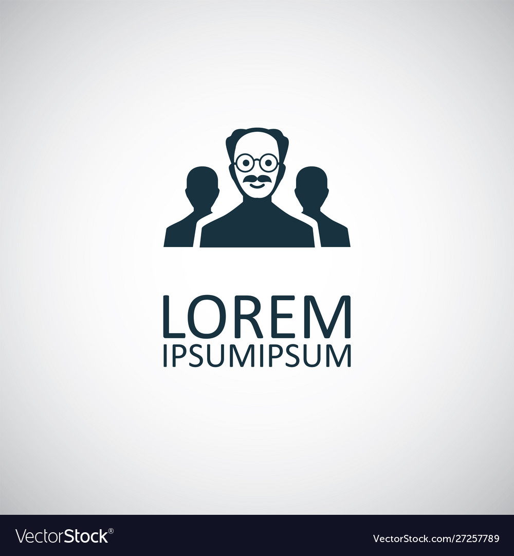 Scientist group icon for web and ui on white