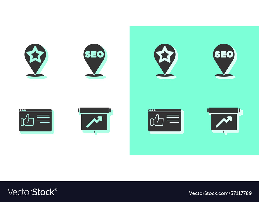 Brett mit Diagrammkarte Zeiger Stern setzen vector image Brett mit Diagrammkarte Zeiger Stern setzen