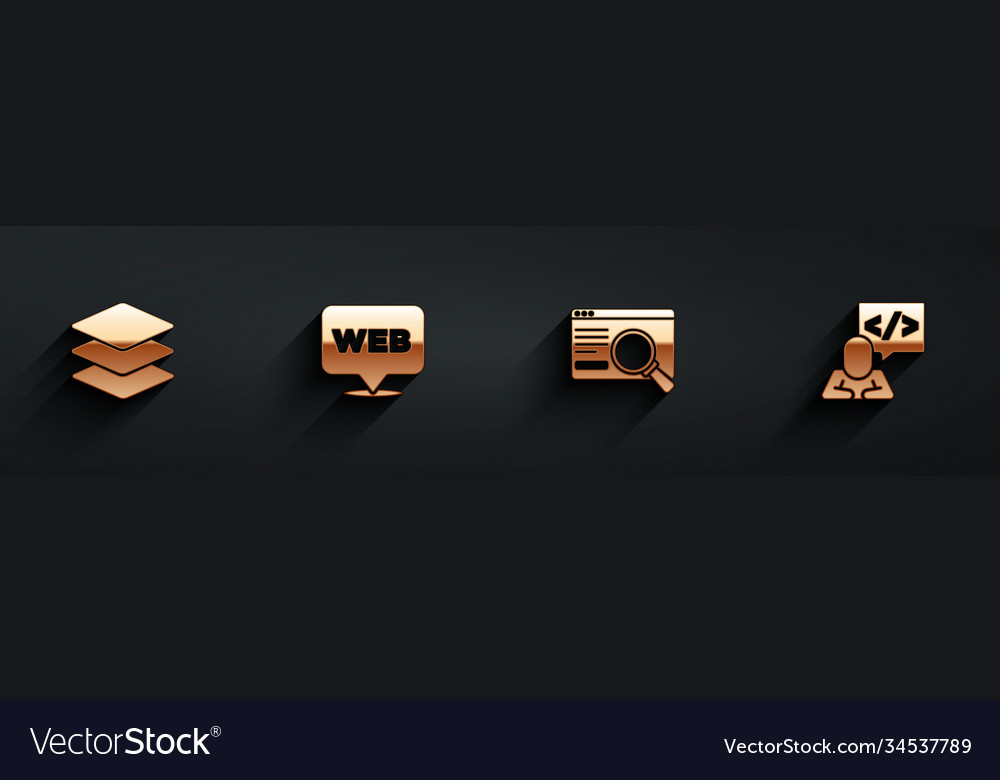 Set layers web and graphic design ui or ux vector image Set layers web and graphic design ui or ux