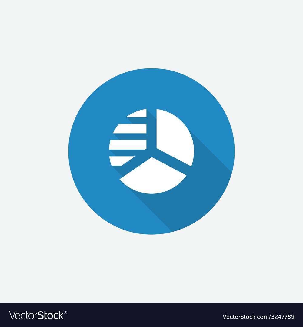 Simple Circular Diagram Icon with Shadow
