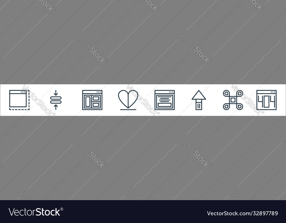 Benutzeroberfläche Linie Icons lineare eingestellte Qualität vector image Benutzeroberfläche Linie Icons lineare eingestellte Qualität