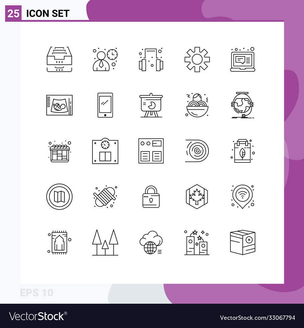 25 universal lines set for web and mobile