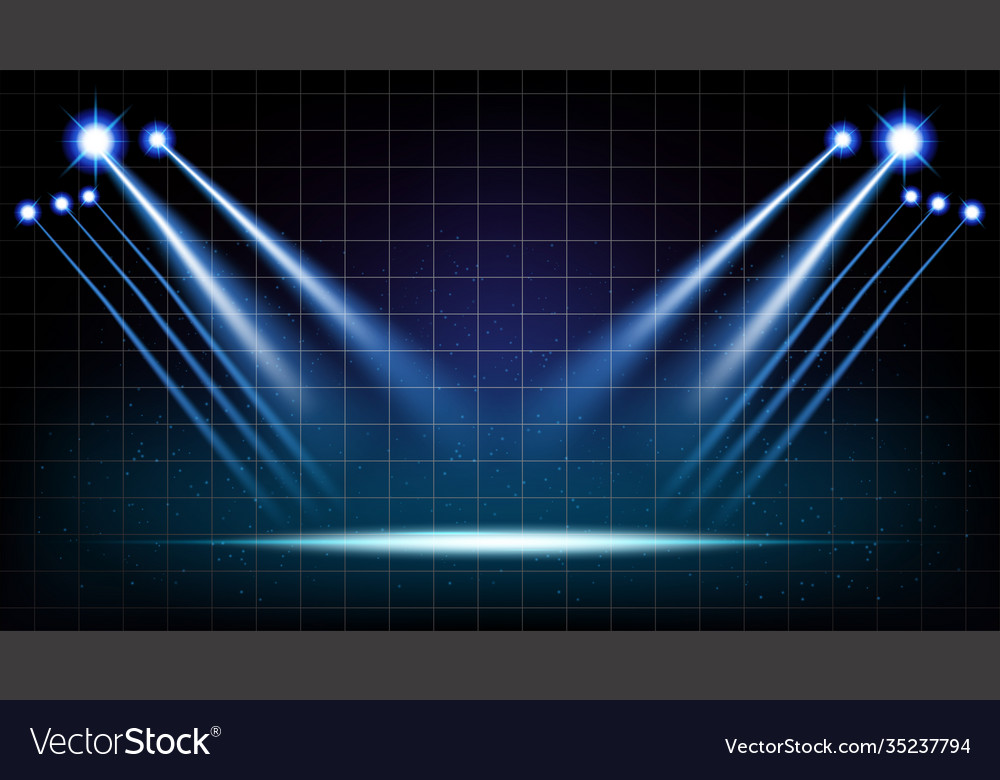 Abstract background stage hall with scenic lights