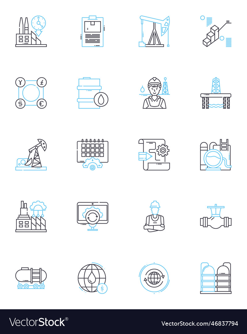 Lineare Icons der Montagelinie