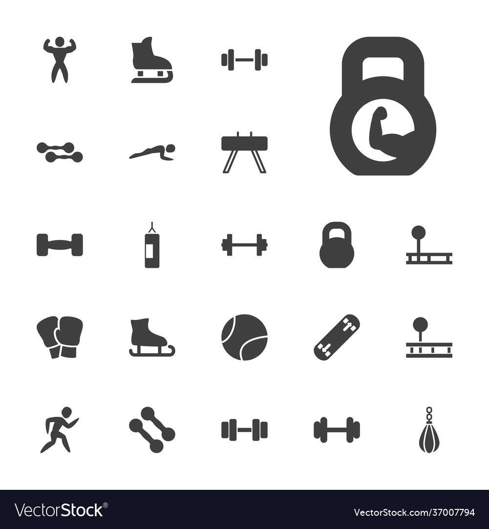 Athletic icons Royalty Free Vector Image - VectorStock