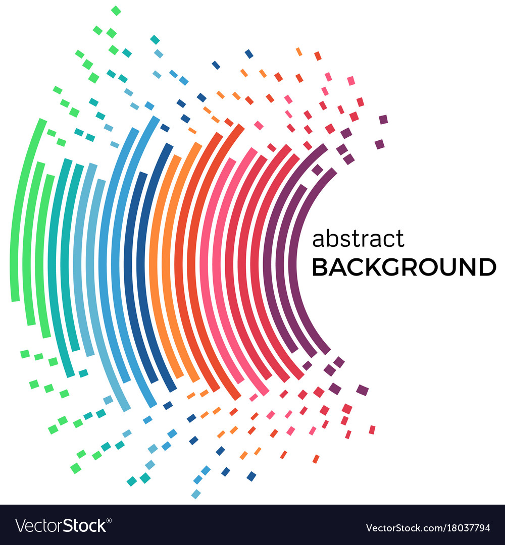 Background with colorful rainbow lines