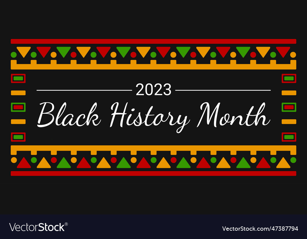 Black history month banner with ethnic decoration