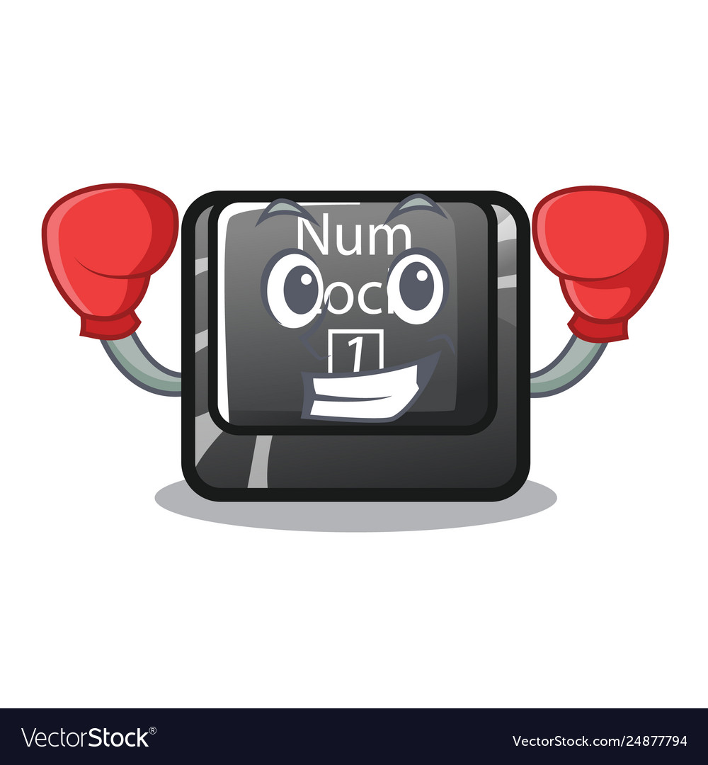 Boxing num lock isolated with character vector image Boxing num lock isolated with character