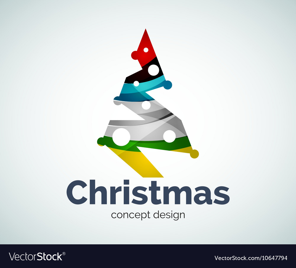 Christmas tree logo template