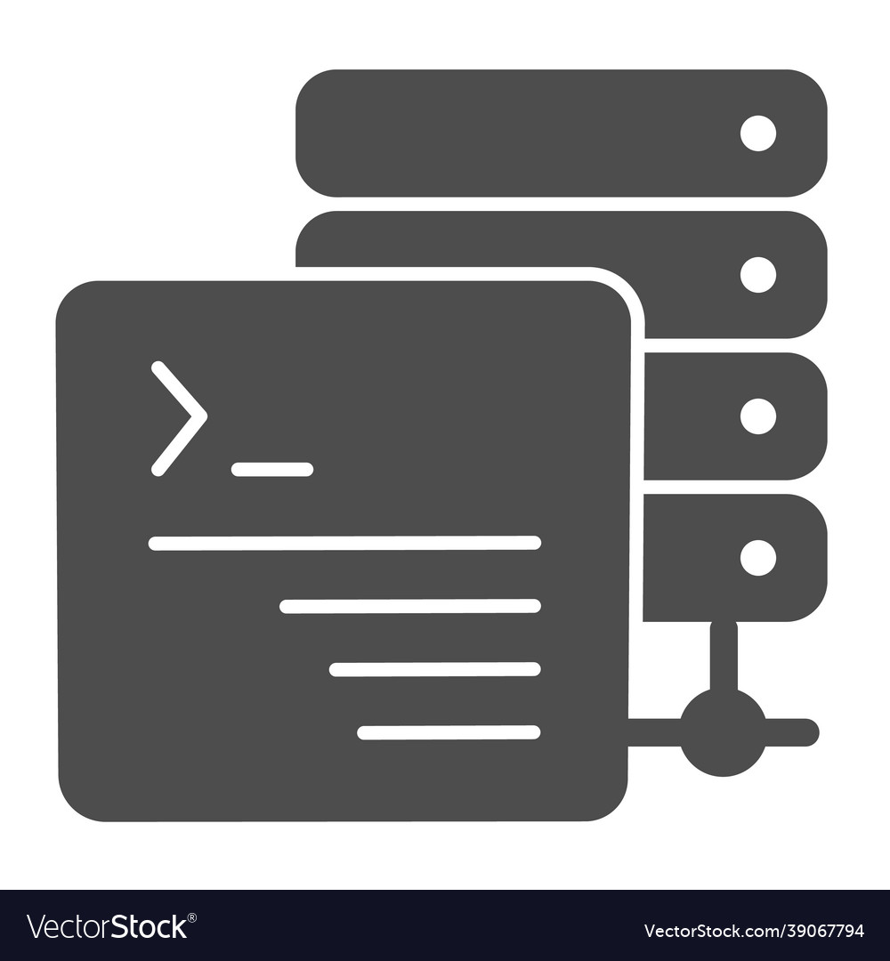 Command line window data sharing server console vector image Command line window data sharing server console