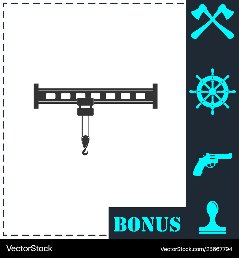 Crane icon flat Royalty Free Vector Image - VectorStock
