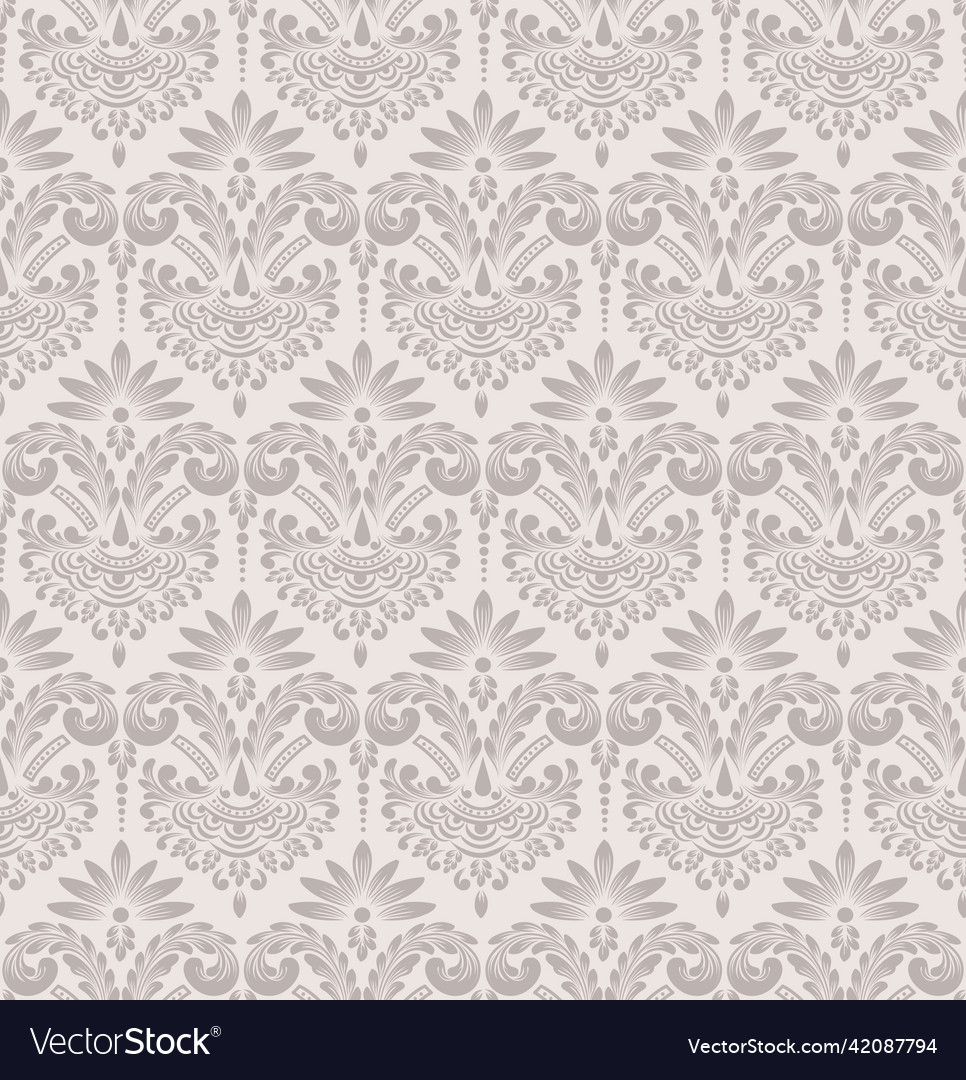 Damask seamless pattern element floral vector image Damask seamless pattern element floral