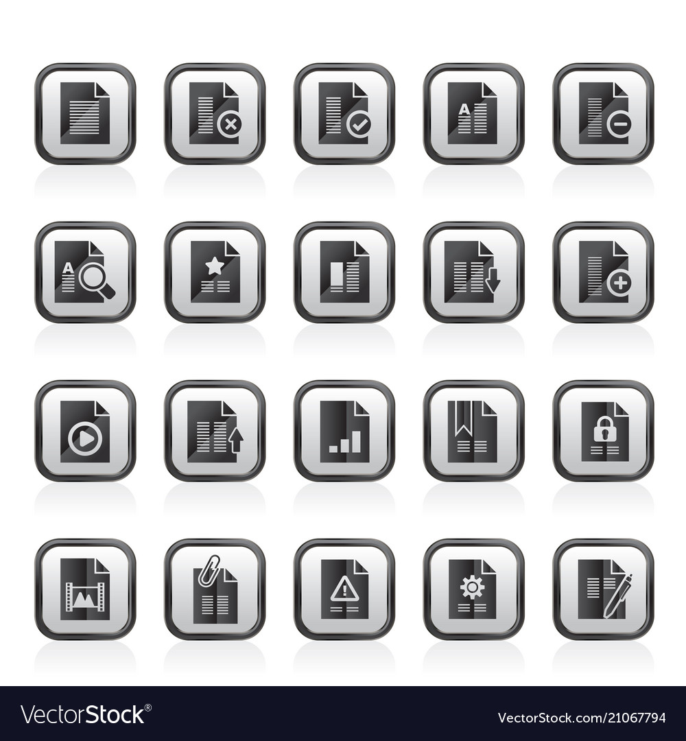 Different types of document icons Royalty Free Vector Image