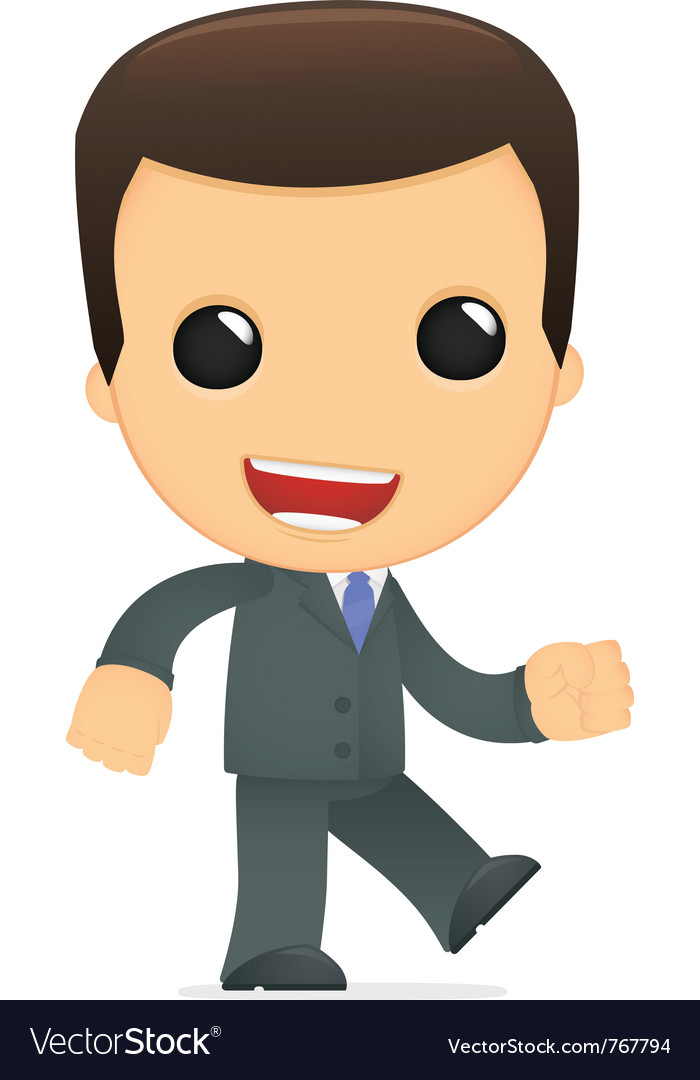 Funny Cartoon Boss Royalty Free Vector Image Vectorstock