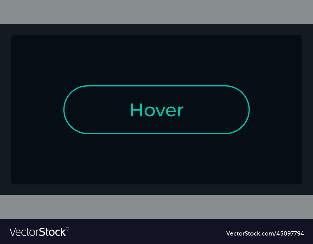 Hover sign up button state ui element template vector image Hover sign up button state ui element template