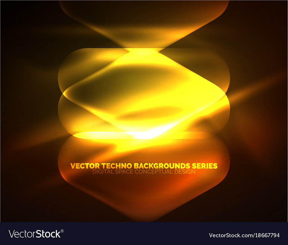 Illuminated lens flares glowing color techno Vector Image