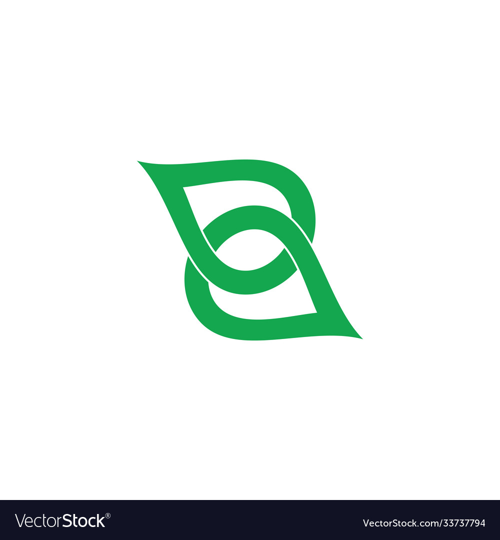 Linked leaf simple design logo