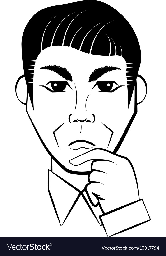 Man character posture line