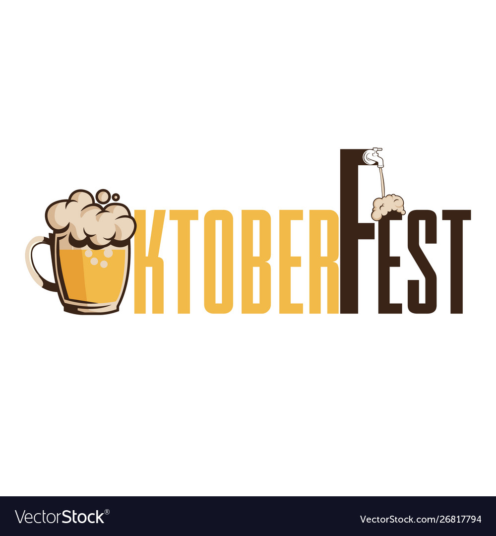 Oktoberfest banner with typography