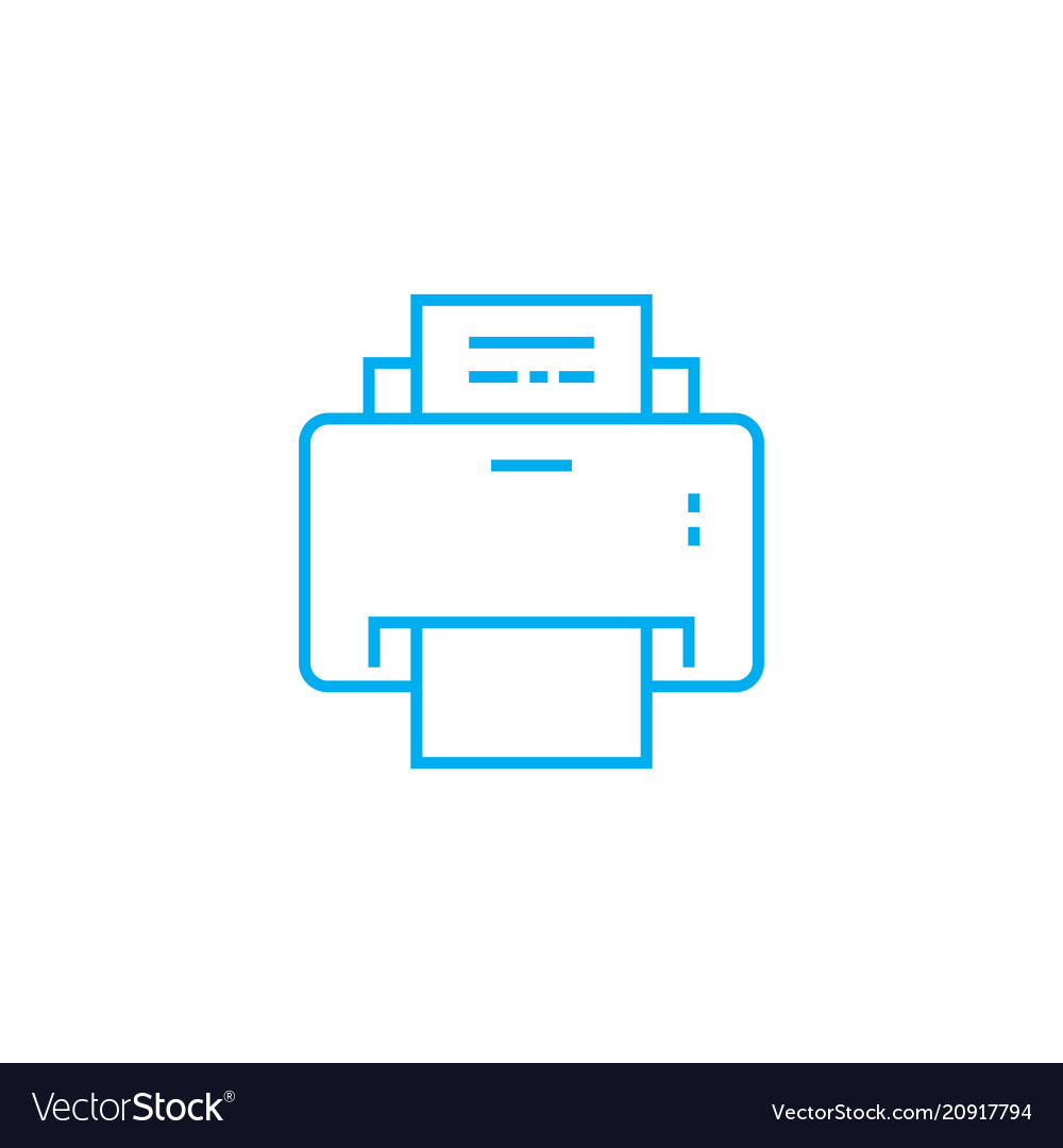 Printout of documents linear icon concept vector image Printout of documents linear icon concept