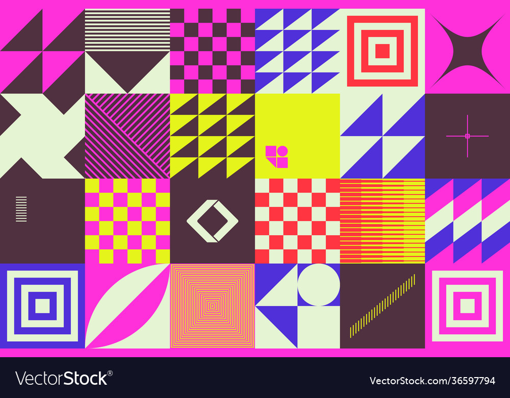 Retro future abstract pattern vector image Retro future abstract pattern