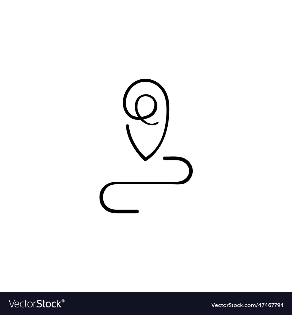 Road route map line style icon design