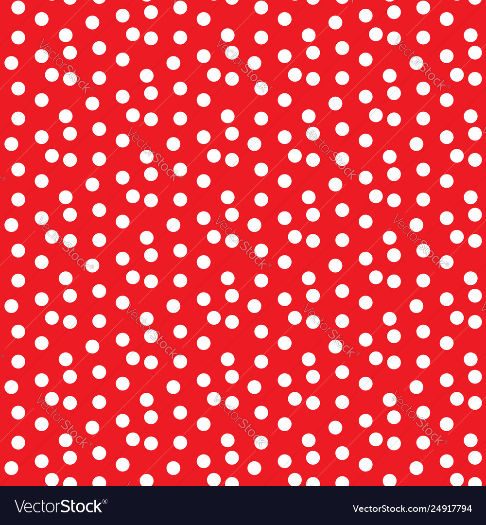 Scattered dots red polka background seamless Vector Image