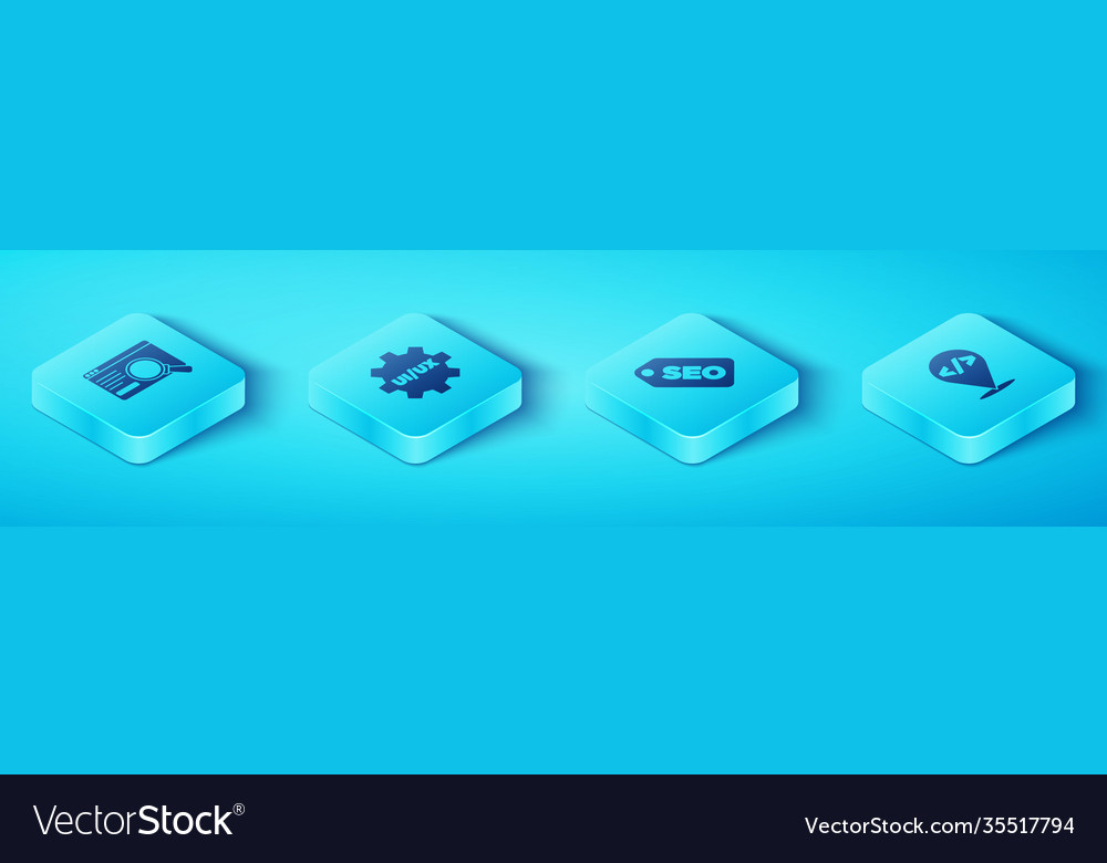 Set isometric ui or ux design front end vector image Set isometric ui or ux design front end