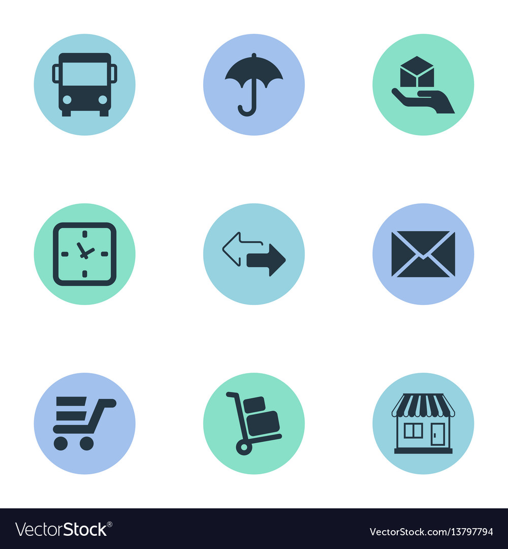Set of simple handing icons vector image Set of simple handing icons