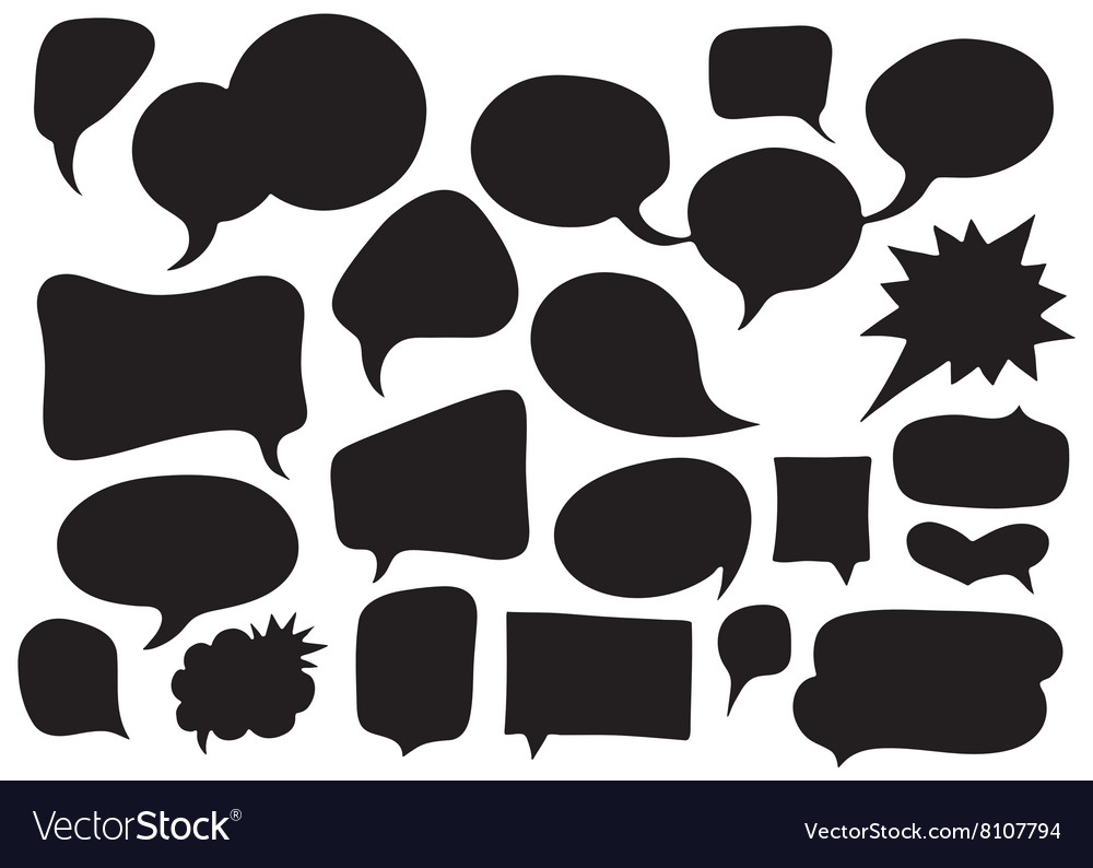 Speech bubble set