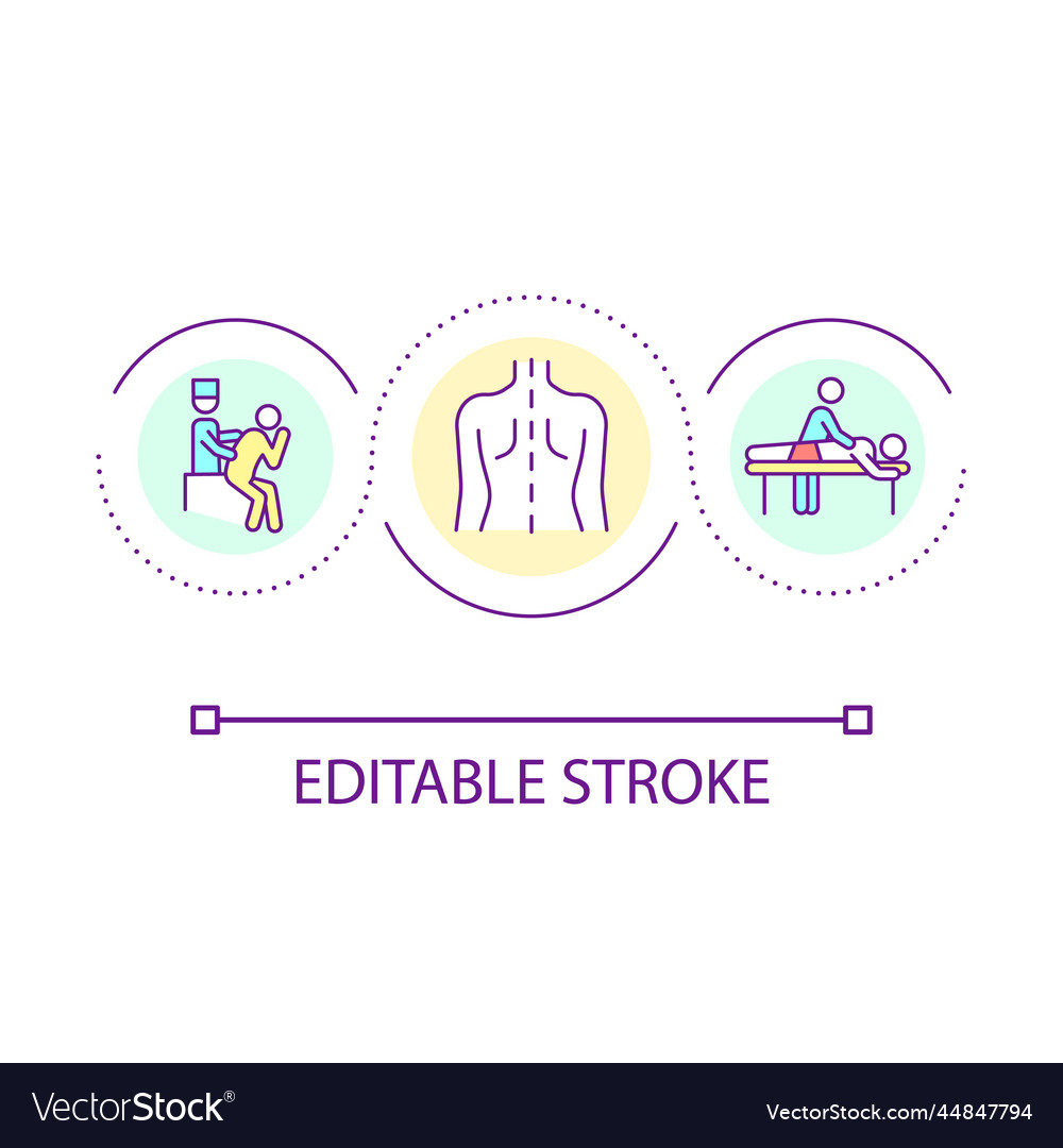 Spine problems loop concept icon