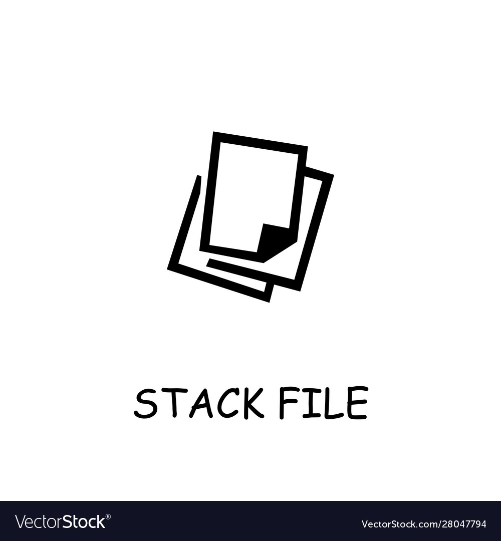 Stack file flat icon Vector Image Stack file flat icon