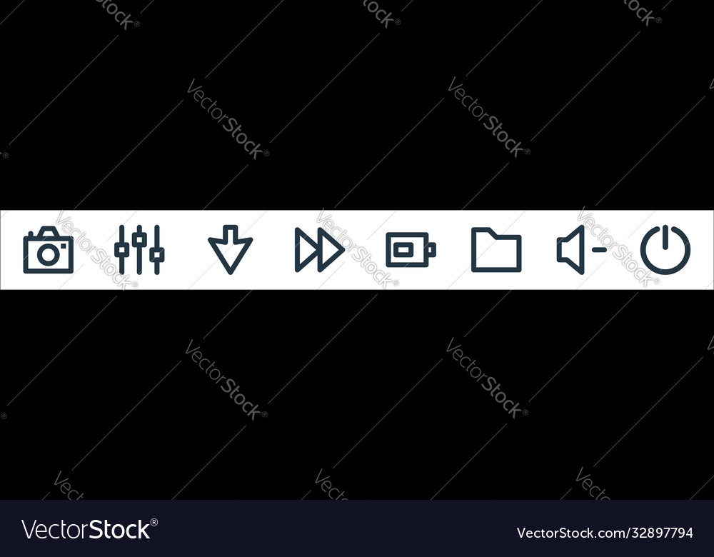 User interface line icons linear set quality