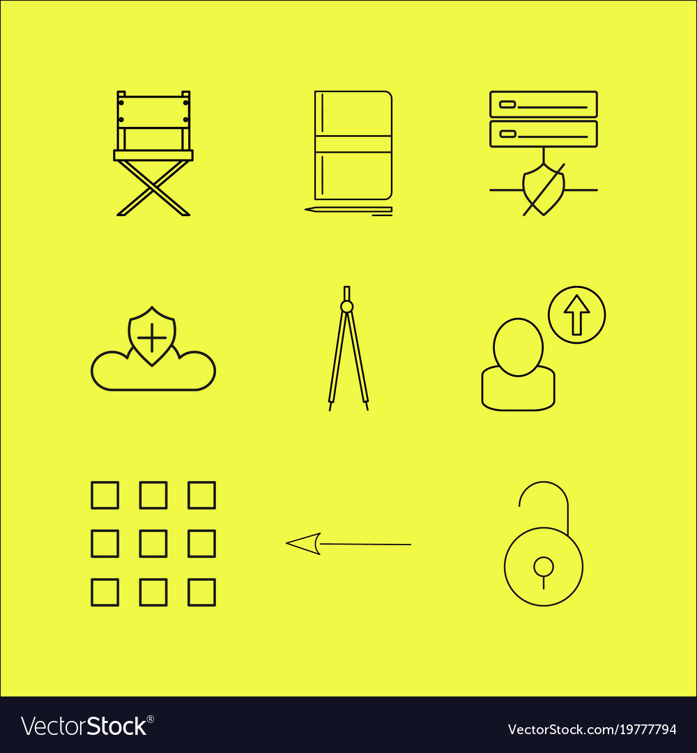 Web linear icon set simple outline icons