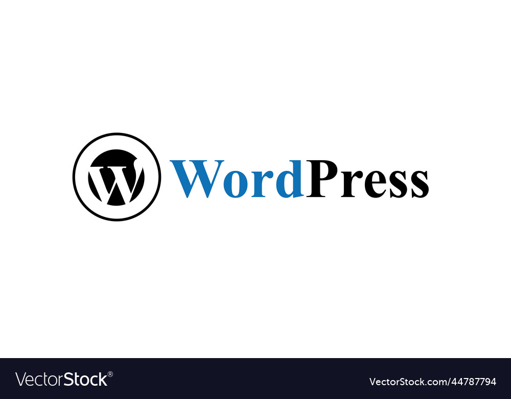 Wordpress social logo on white background Vector Image