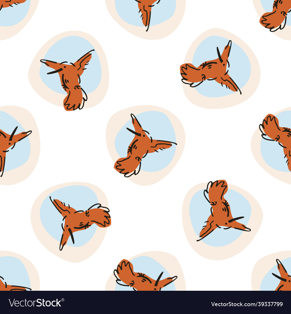 Abstract playful exotic humming bird shape pattern vector image Abstract playful exotic humming bird shape pattern