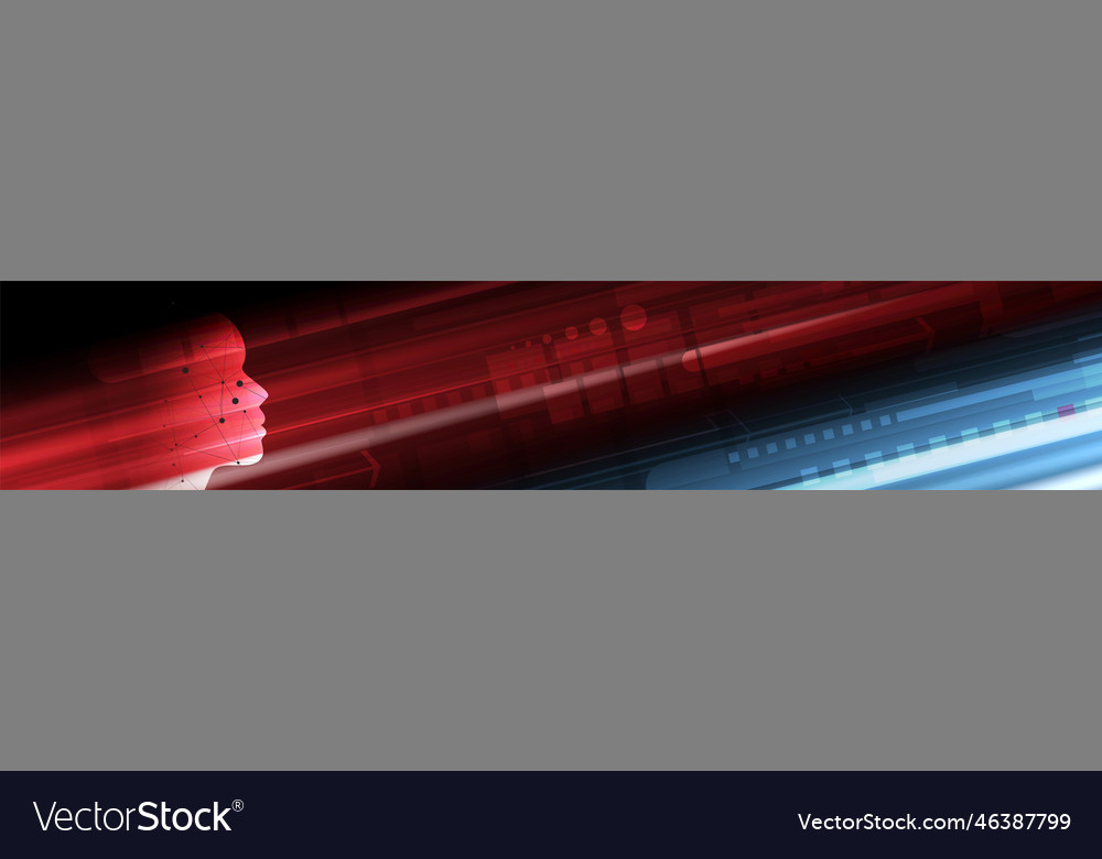Artificial intelligence technology web background vector image Artificial intelligence technology web background
