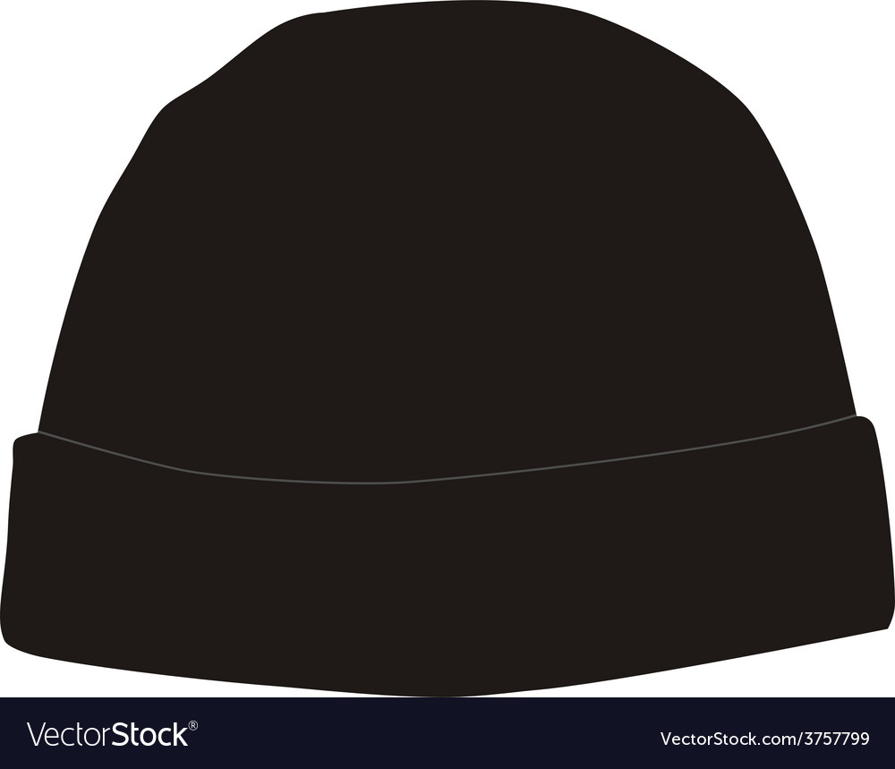 black winter hat