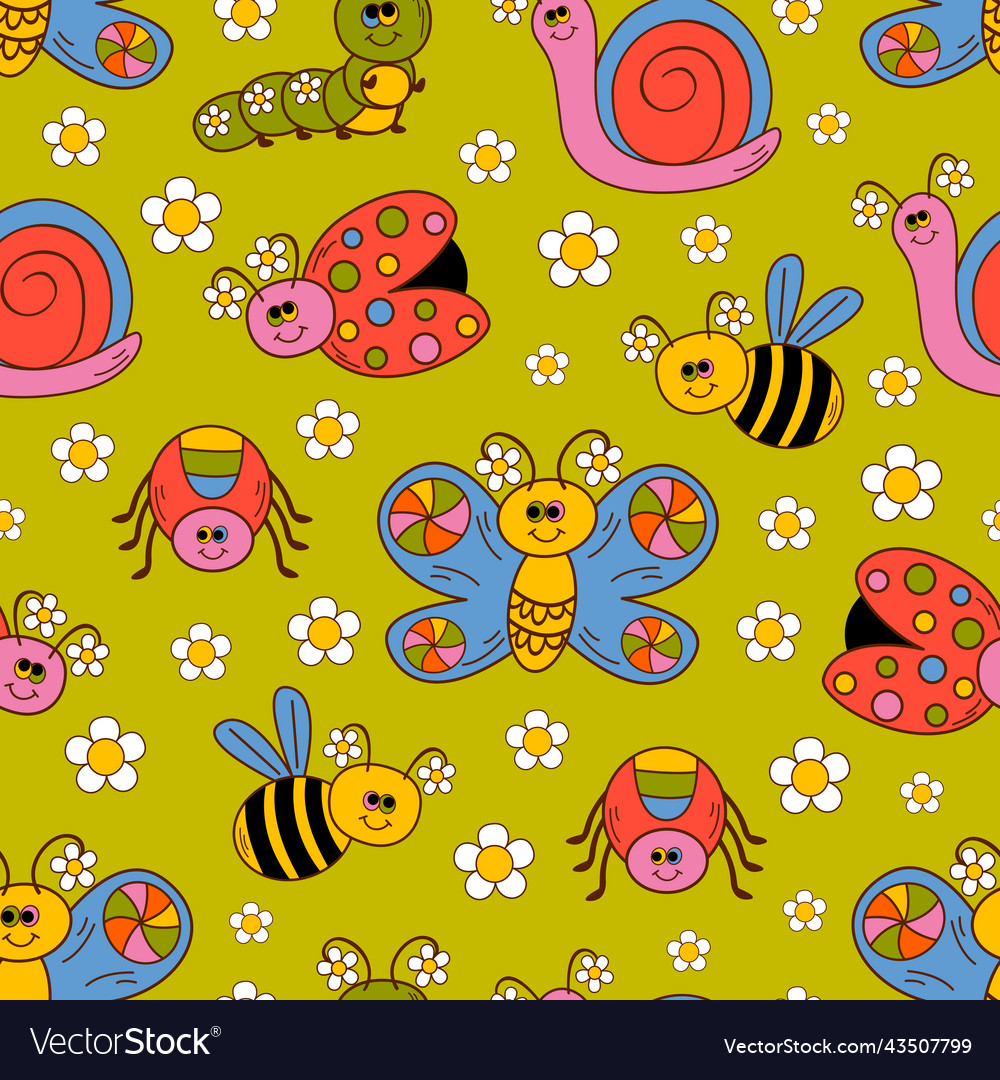 Cheerful Insect Pattern