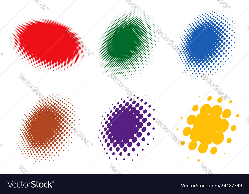 Colorful halftone pattern texture in 3d vector image Colorful halftone pattern texture in 3d