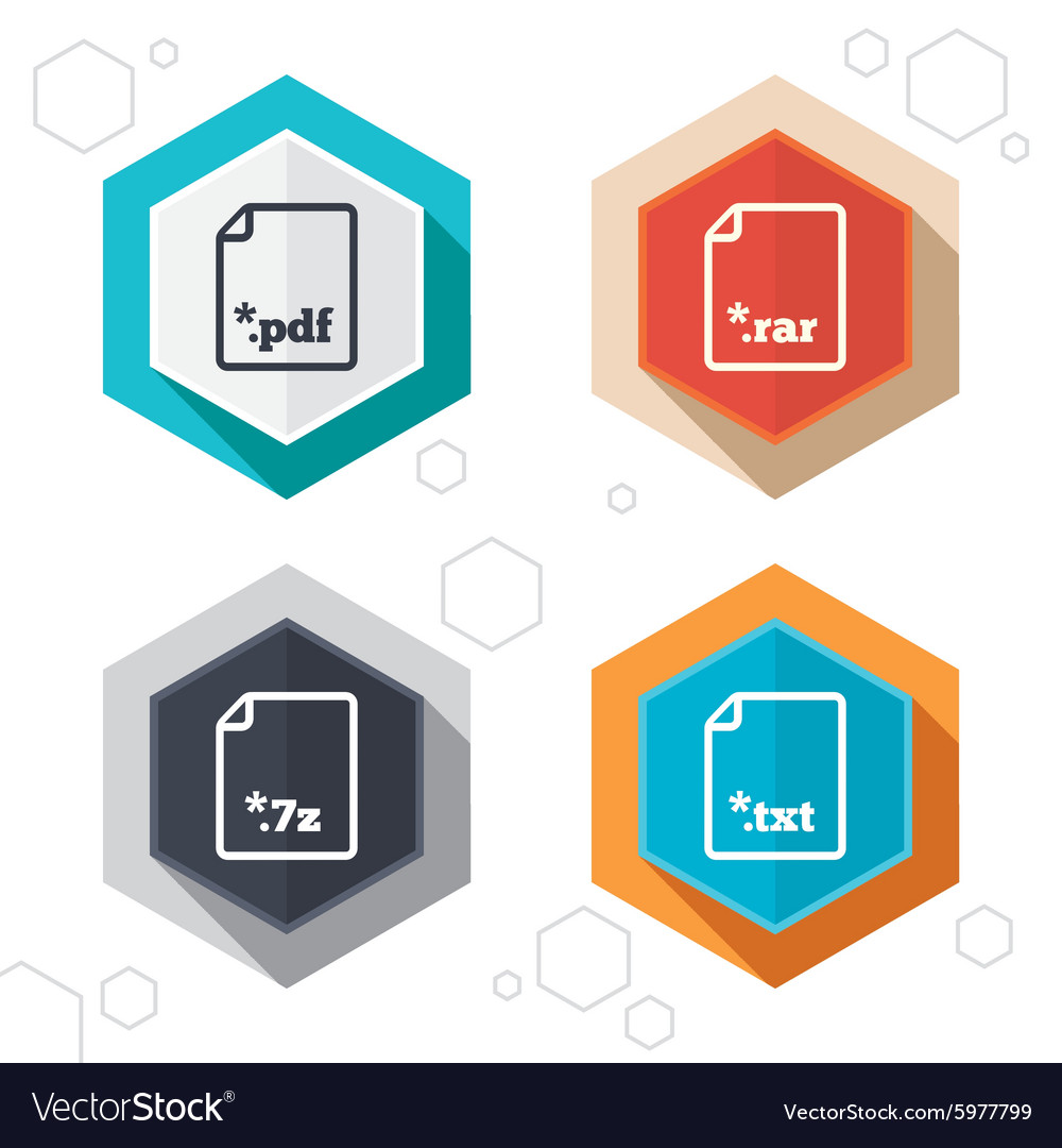 Document signs file extensions symbols