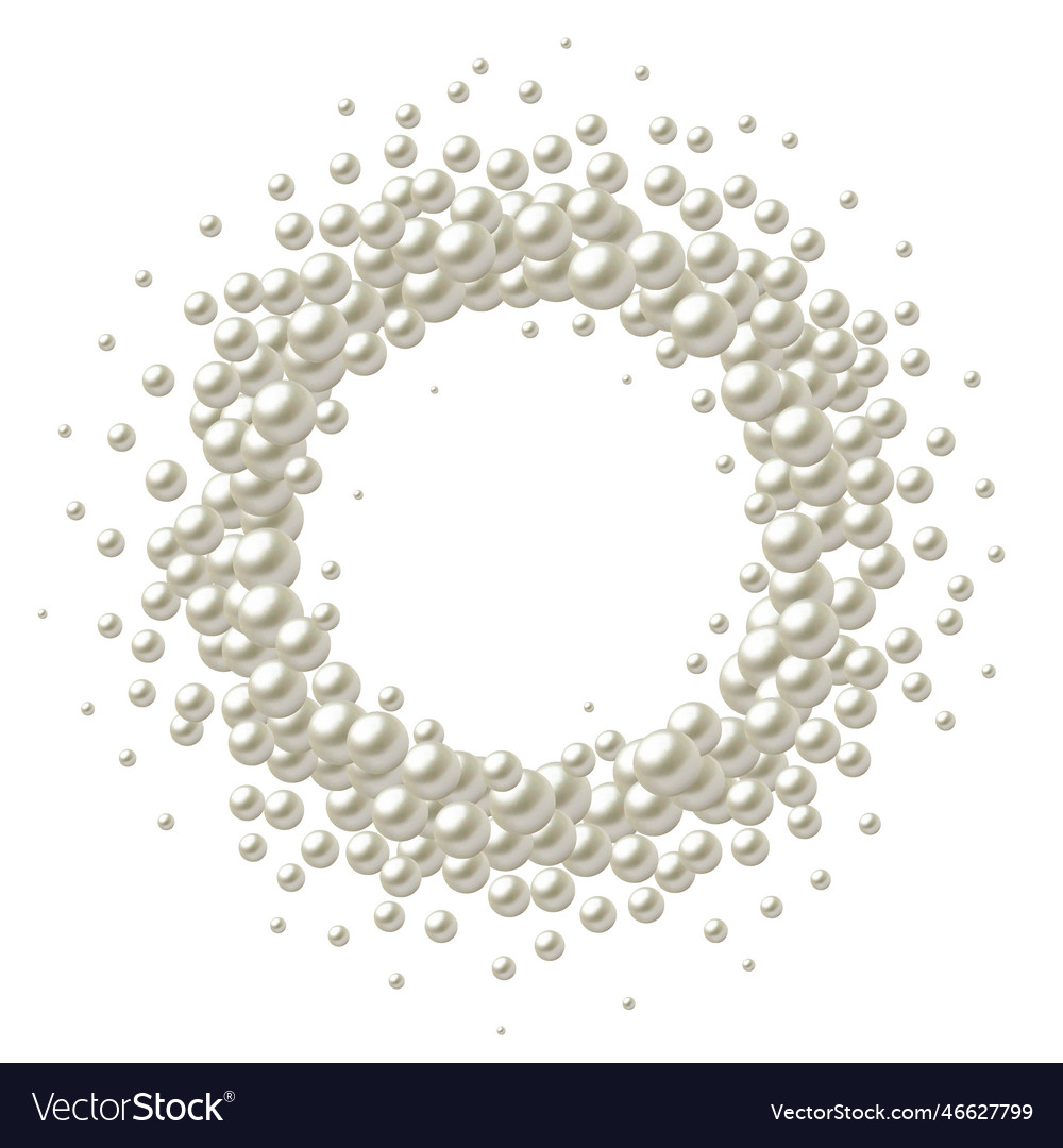 Elegant template with pearl pattern design vector image Elegant template with pearl pattern design