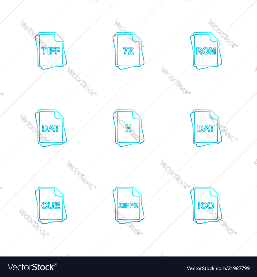 File type files documents eps icons set