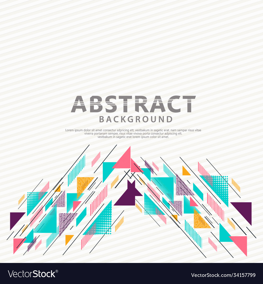 Futuristic and dynamic colorful triangle lines