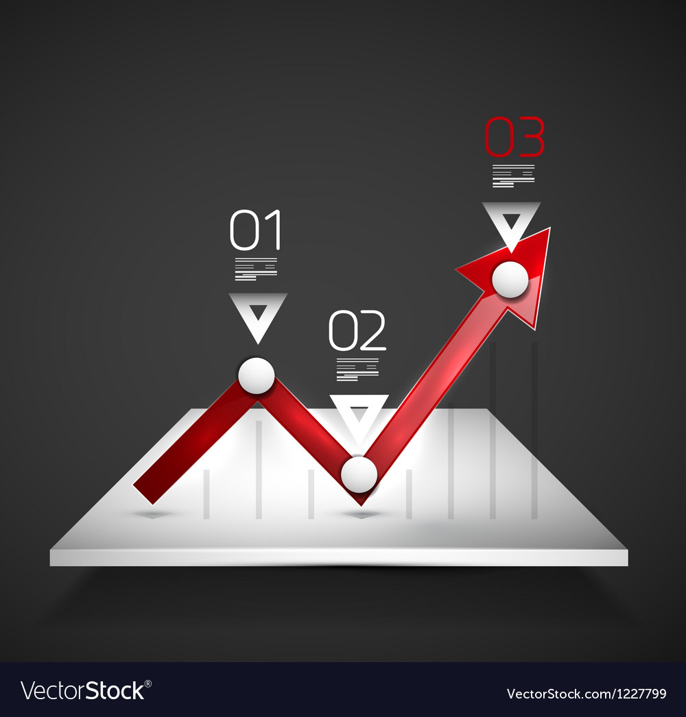 Modern infographic design template - arrow graph
