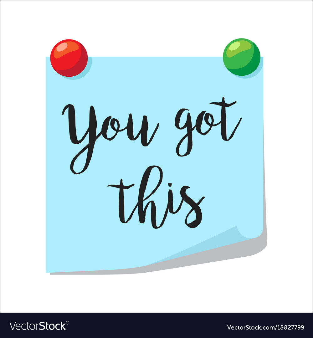 Motivational Note with Text
